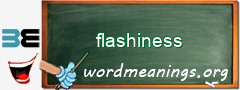 WordMeaning blackboard for flashiness